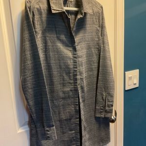 Roxy Tunic Shirt Heathered Blue Size 6